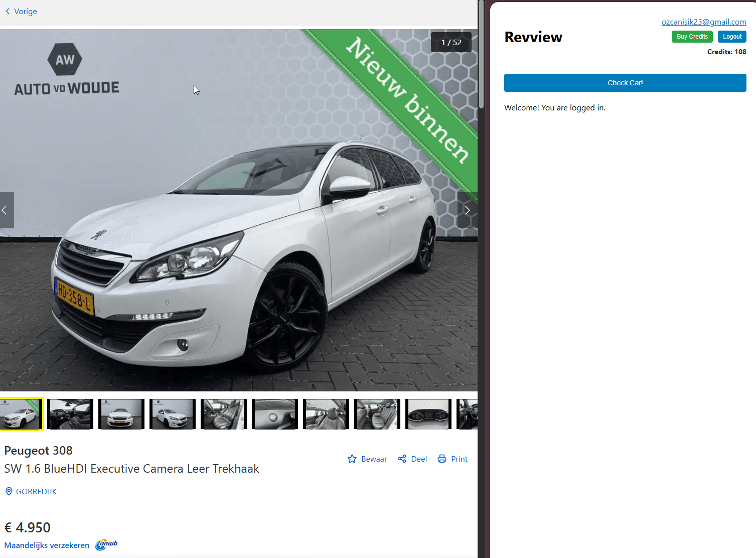 AI processing car analysis